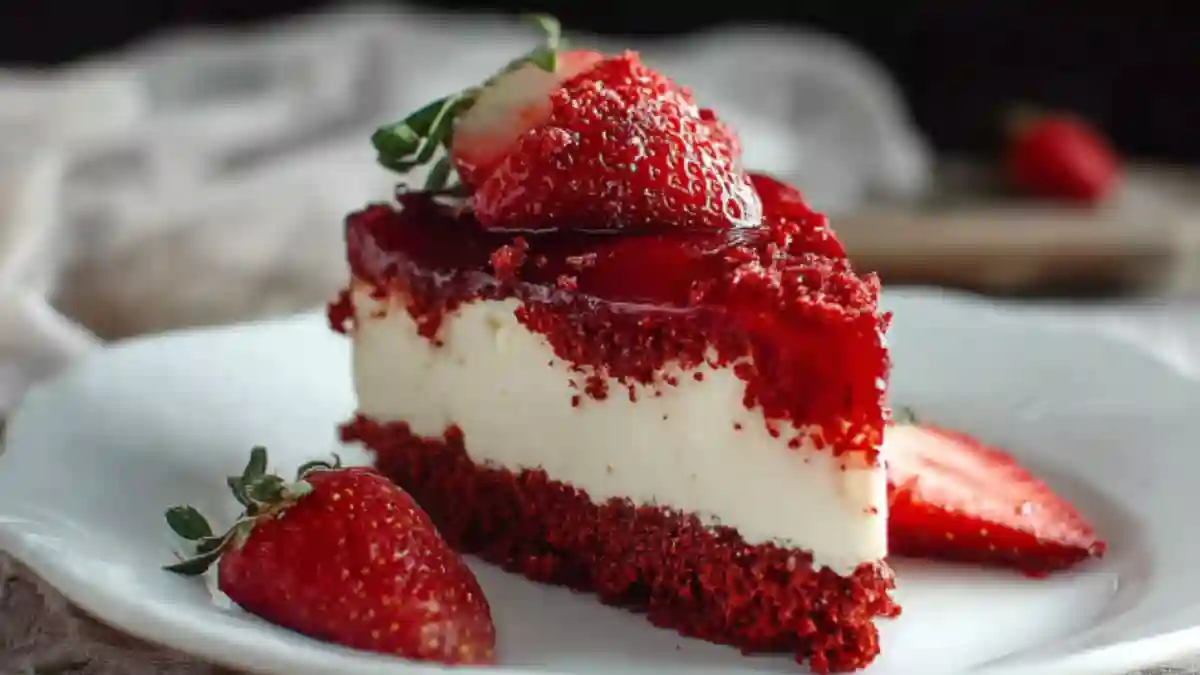 Red Velvet Strawberry Cheesecake