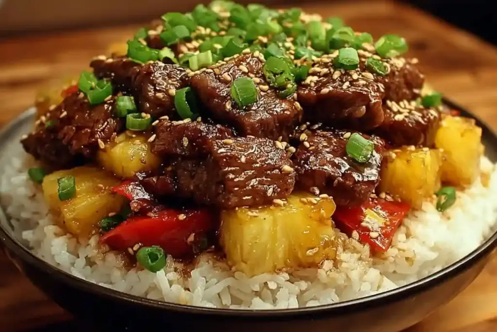 Teriyaki Beef & Pineapple Rice Bowl