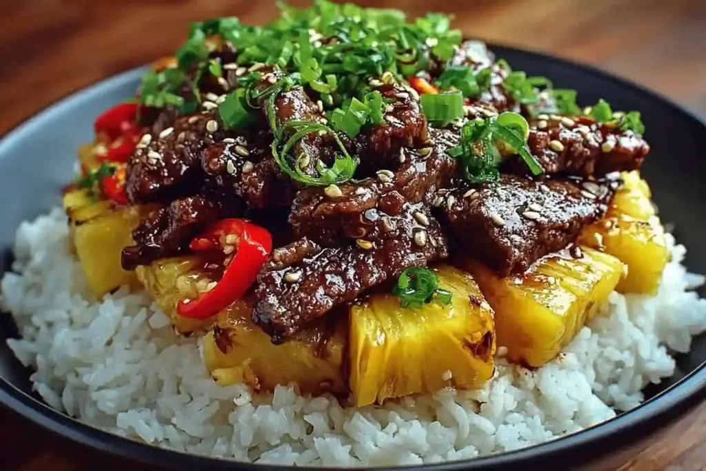 Teriyaki Beef & Pineapple Rice Bowl
