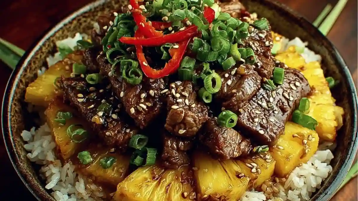 Teriyaki Beef & Pineapple Rice Bowl