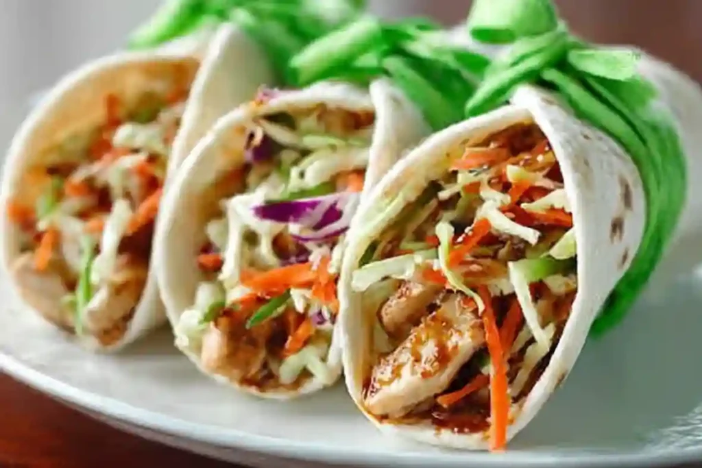 Teriyaki Chicken Tacos with Slaw