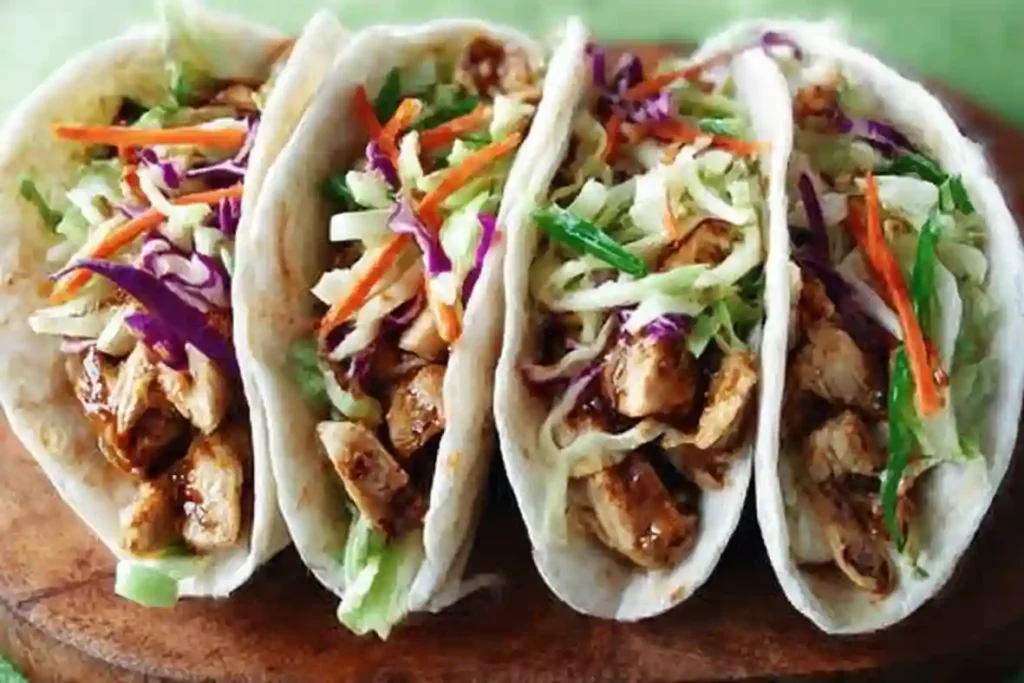 Teriyaki Chicken Tacos with Slaw