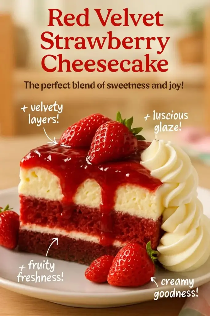 Red Velvet Strawberry Cheesecake
