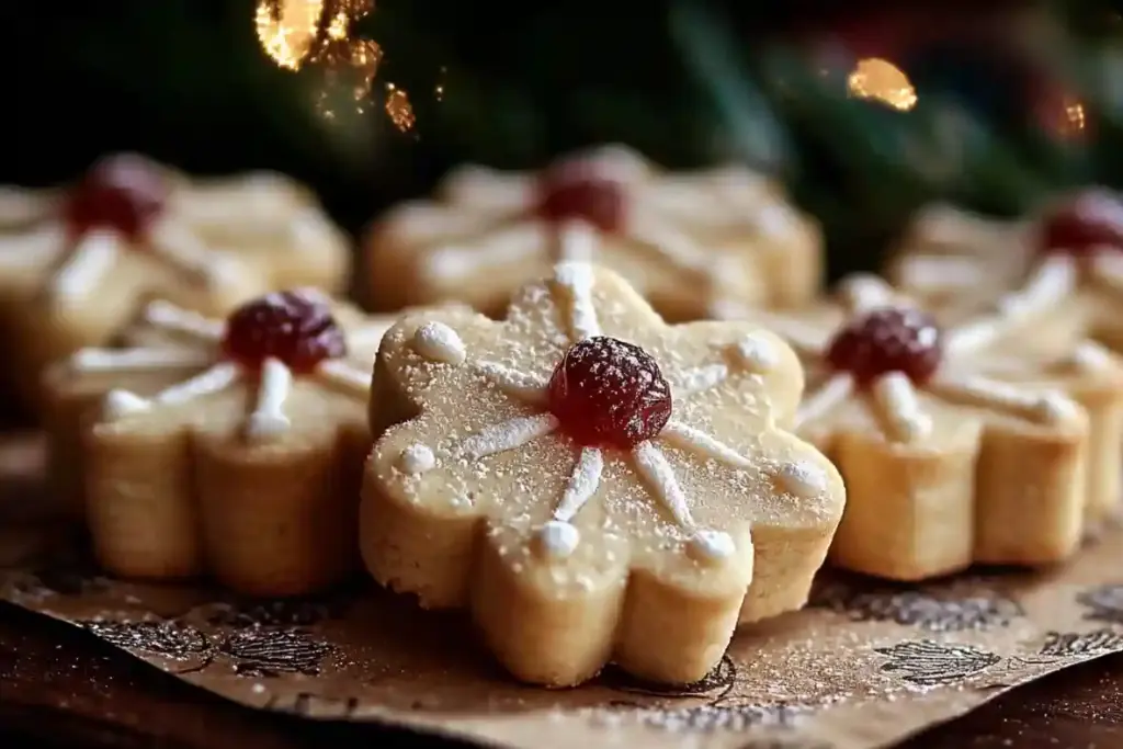 4-Ingredient Christmas Shortbread Cookies