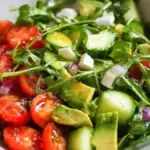 Arugula, Avocado, Tomato, and Cucumber Salad