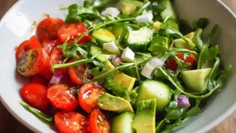 Arugula, Avocado, Tomato, and Cucumber Salad