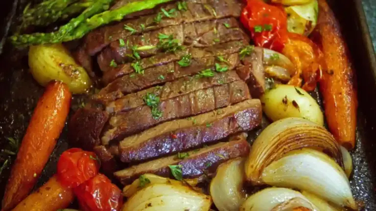 Baked Steak with Vegetables