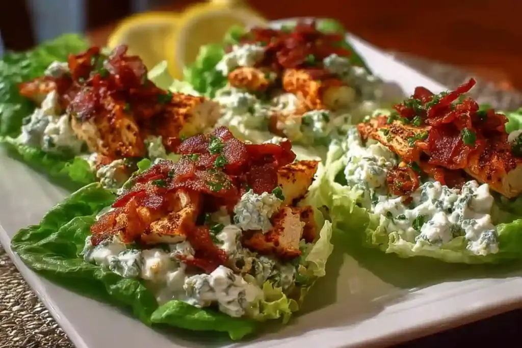 Chicken Bacon Ranch Lettuce Boats