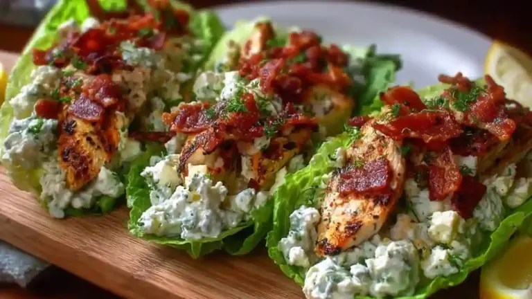 Chicken Bacon Ranch Lettuce Boats