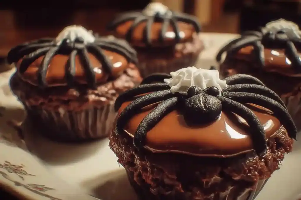 Cookies & Scream Spider Cupcakes