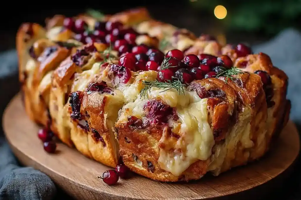 Cranberry Brie Sourdough Pull-Apart Bread