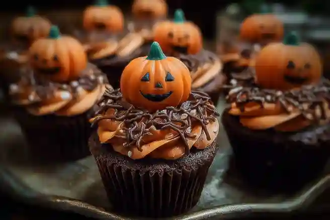 Creepy Pumpkin Patch Cupcakes