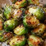 Crispy Parmesan Air Fryer Brussels Sprouts
