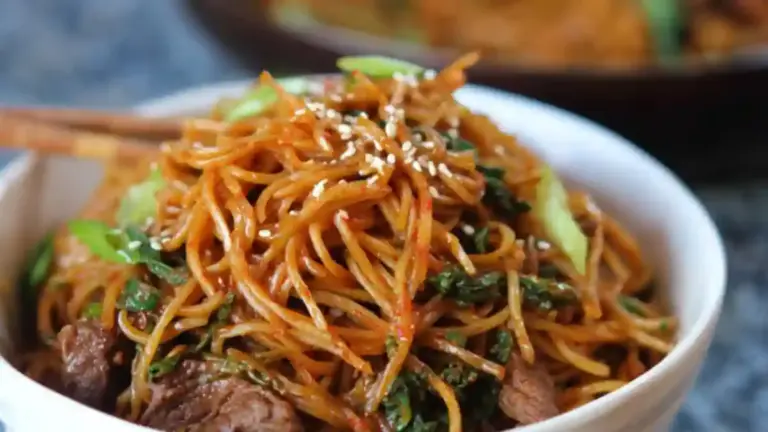 Easy Korean Spicy Noodles with Beef