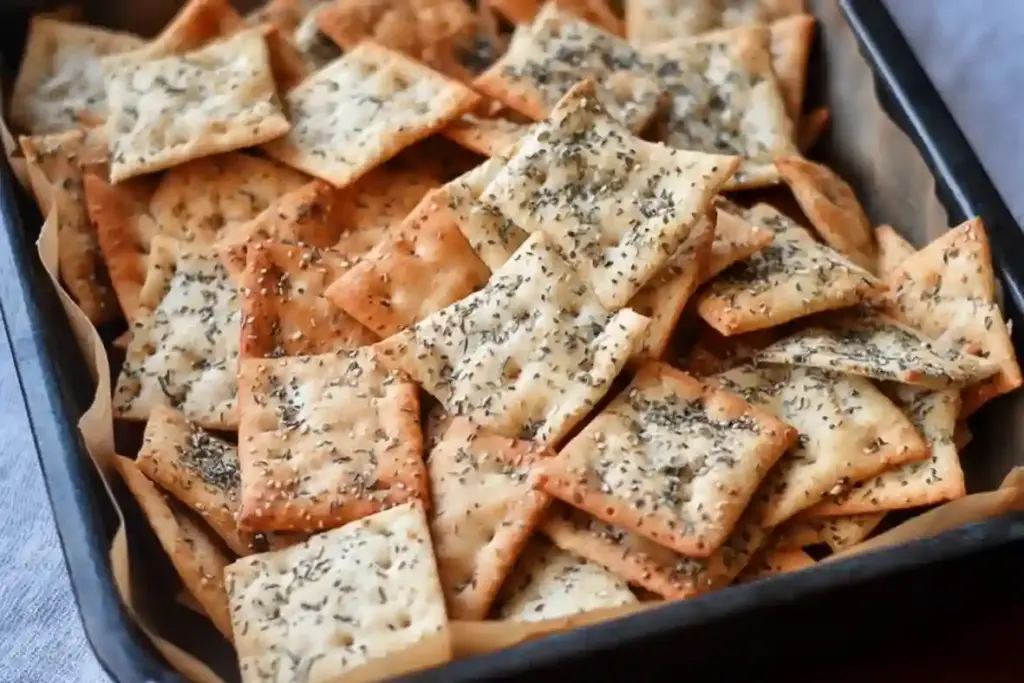 Easy Sourdough Crackers