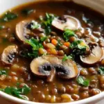 French Lentil and Mushroom Soup