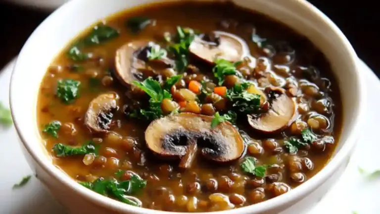 French Lentil and Mushroom Soup