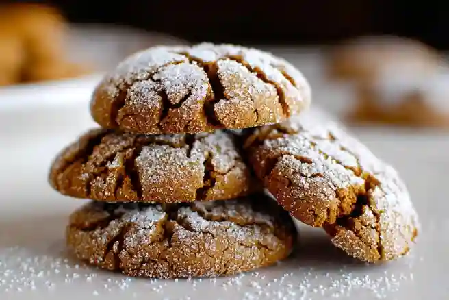 Gingerbread Crinkle Cookies