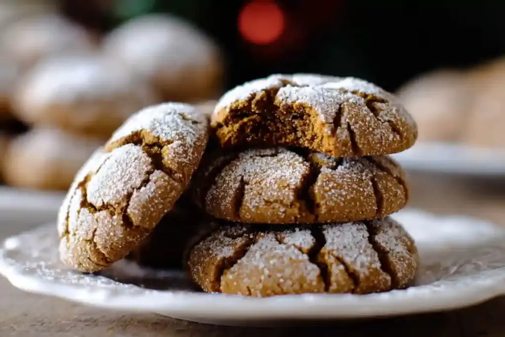 Gingerbread Crinkle Cookies