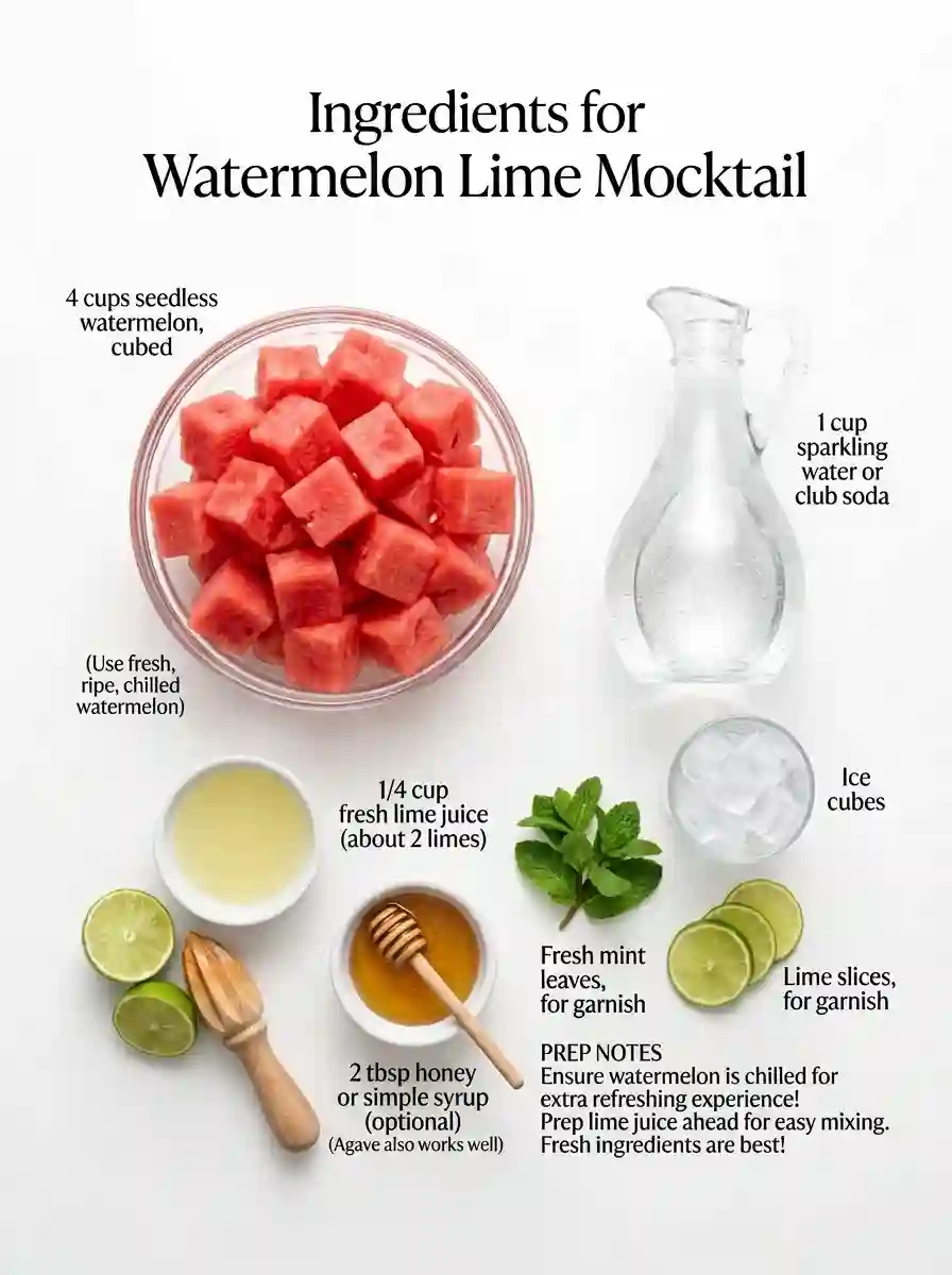 Watermelon Lime Mocktail