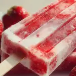 Delicious instant strawberry cream pops topped with fresh strawberries