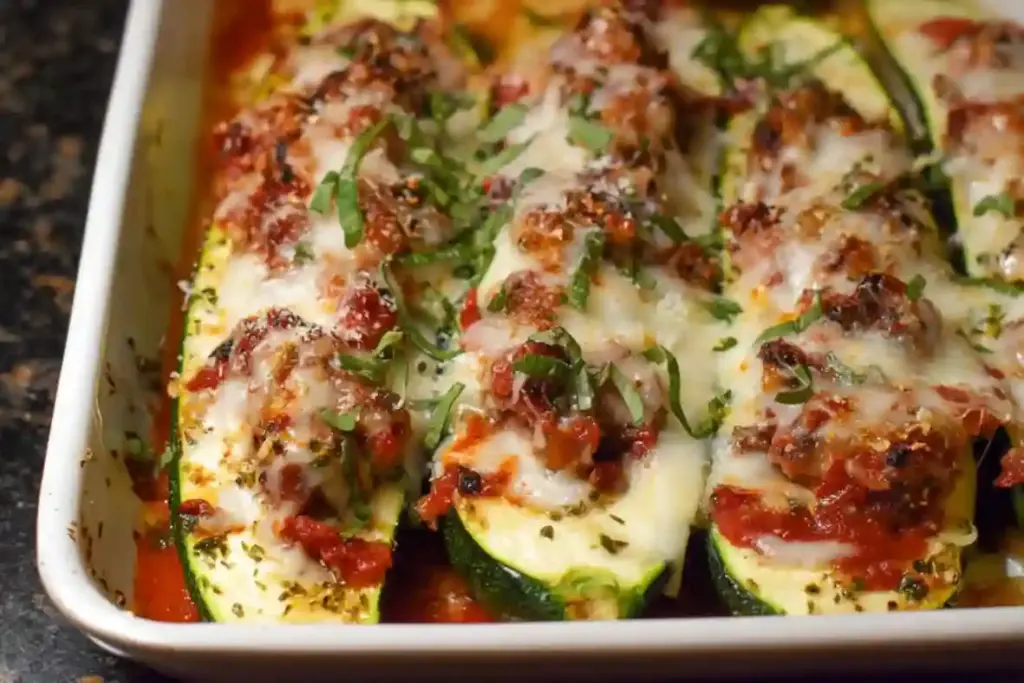 Italian Stuffed Zucchini Boats