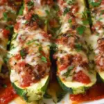 Italian Stuffed Zucchini Boats