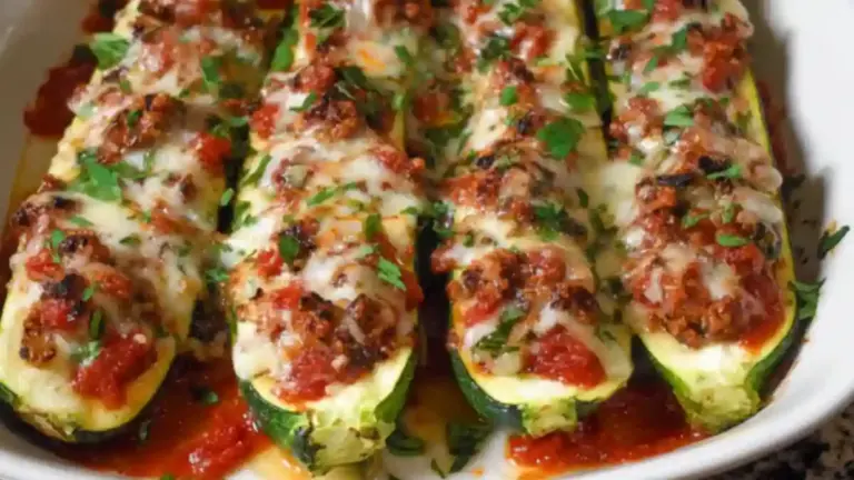 Italian Stuffed Zucchini Boats