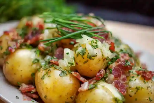 New Potatoes with Bacon and Herbs