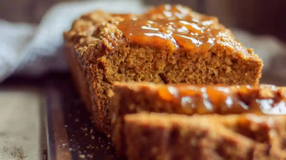 Oatmeal Pumpkin Bread with Apple Cider Sauce