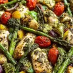 One Pan Pesto Chicken and Vegetables