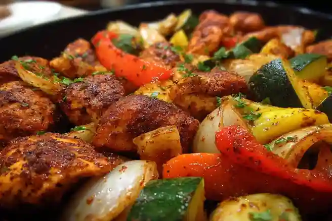 One Pan Spicy Cajun Chicken and Veggies