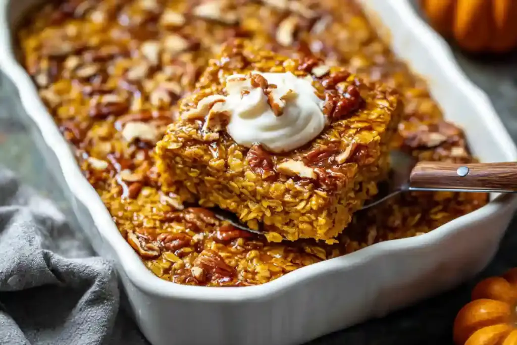 Pumpkin Pie Baked Oatmeal
