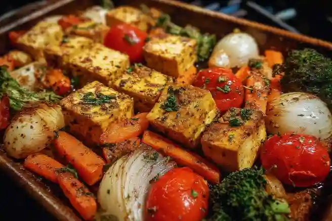 Sheet Pan Garlic Herb Tofu and Veggies