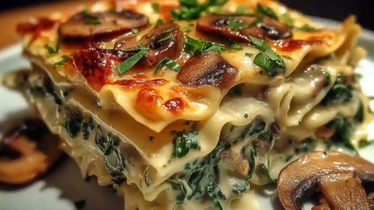 Spinach & Mushroom Lasagna