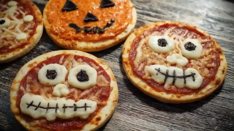 Spooky Mini Pizzas