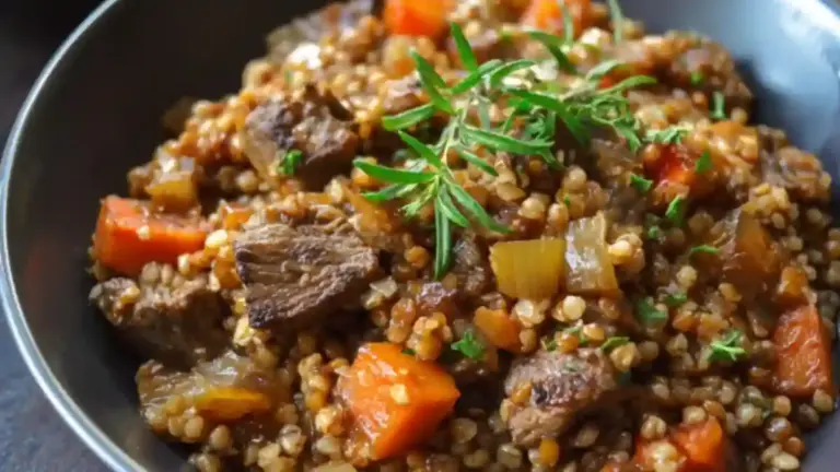 Stewed Buckwheat and Beef