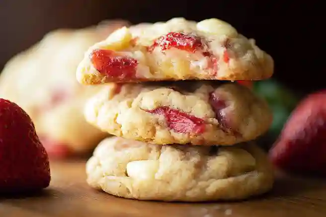 Strawberry Banana Cheesecake Cookies