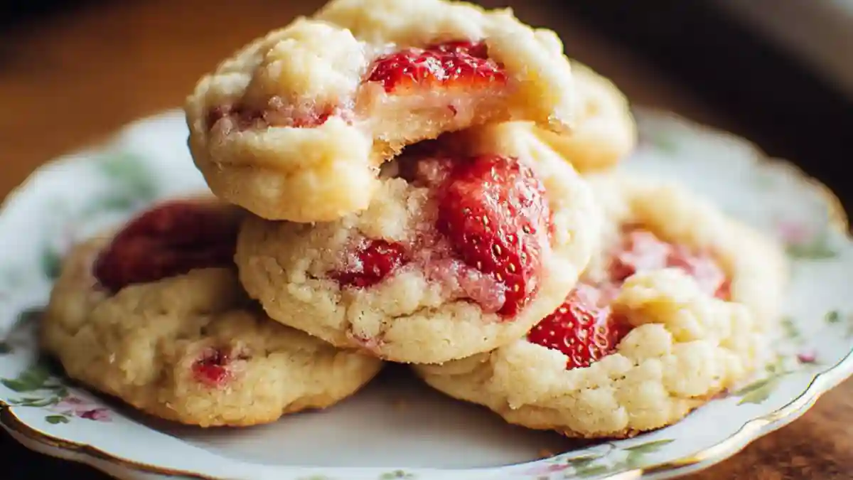 Strawberry Banana Cheesecake Cookies