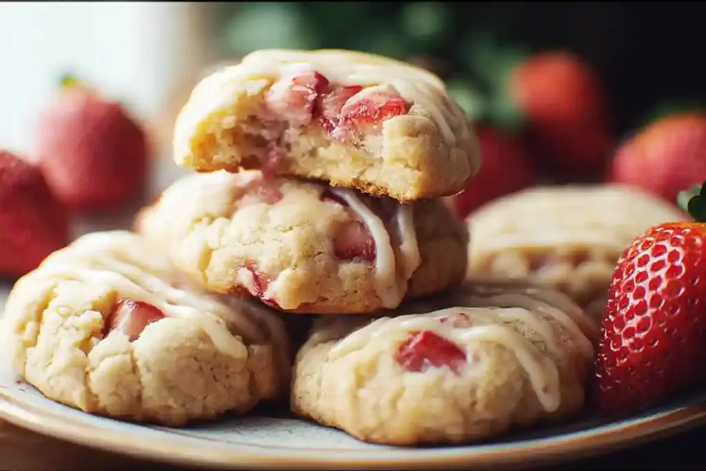 Strawberry Banana Cheesecake Cookies