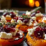 Sweet Potato Rounds with Goat Cheese & Cranberries