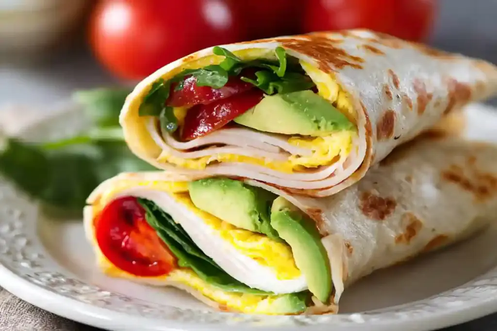 Turkey Avocado Egg Wrap
