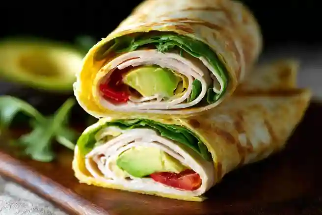 Turkey Avocado Egg Wrap