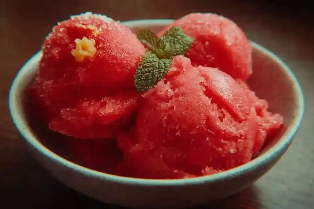 2-Ingredient Strawberry Sorbet