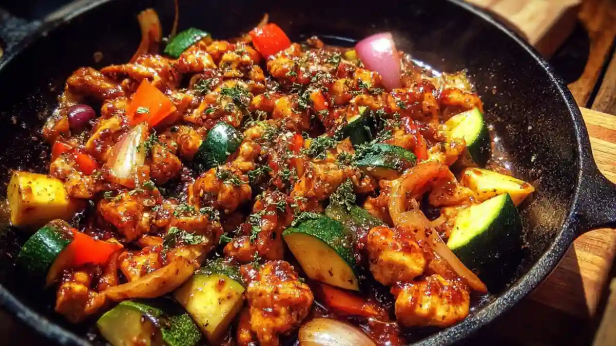 BBQ Chicken and Veggie Skillet