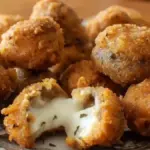 Delicious buttermilk fried mushrooms served as a crispy appetizer.