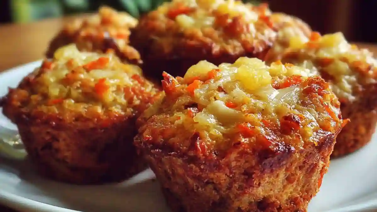 Delicious Carrot Pineapple Muffin Cups baked to perfection