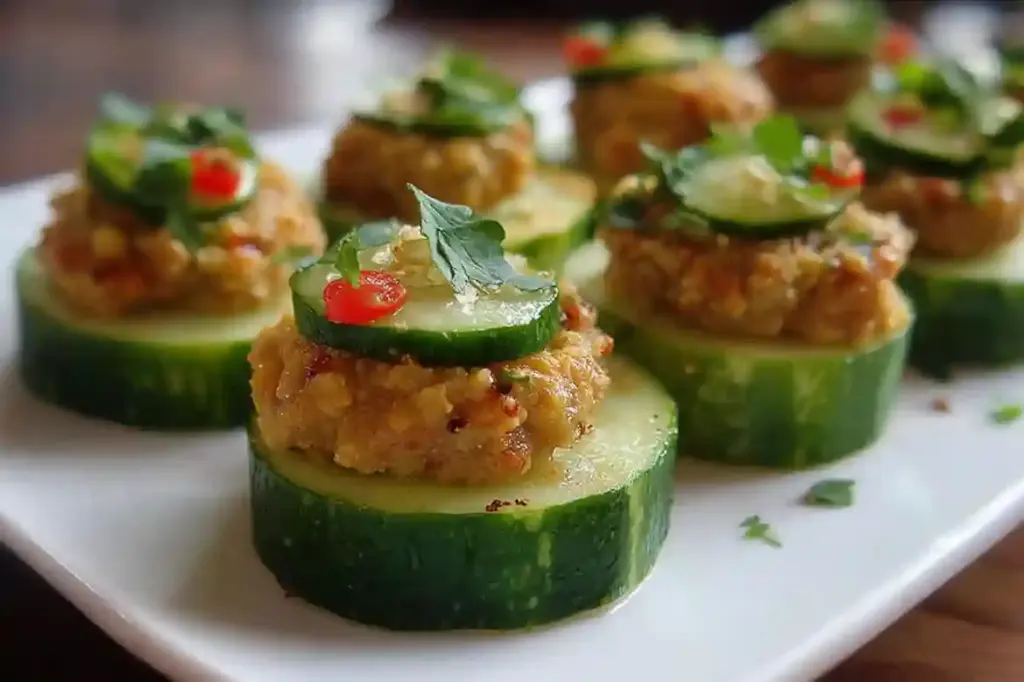 Chickpea Cucumber Bites
