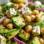 Chickpea Feta Avocado Salad