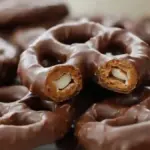 Delicious chocolate covered pretzels ready for snacking or gifting